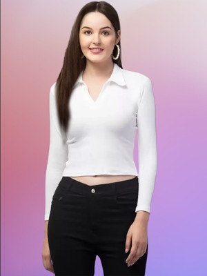 Maheshvi Casual Solid Women White Top