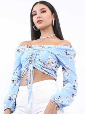 KETCH Casual Printed Women Light Blue Top