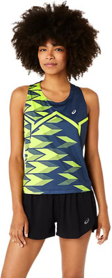 Asics Casual Printed Women Blue Top