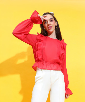OXOLLOXO Casual Self Design Women Red Top