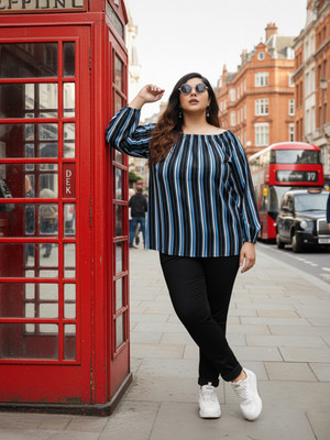 OXOLLOXO Casual Striped Women Multicolor Top