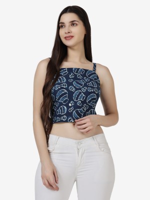 METRONAUT Casual Printed Women Blue, Dark Blue, White Top