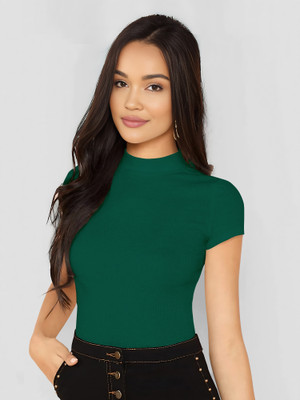 Kashonaa Casual Solid Women Green Top