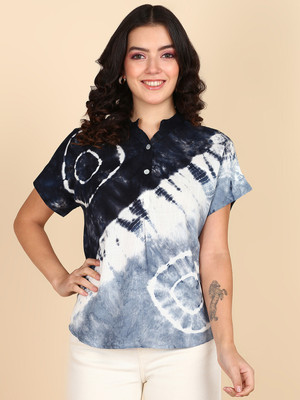 PinkTribe Casual Tie & Dye Women Multicolor Top