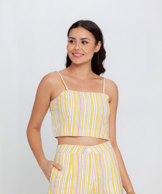 Zink London Casual Striped Women Multicolor Top