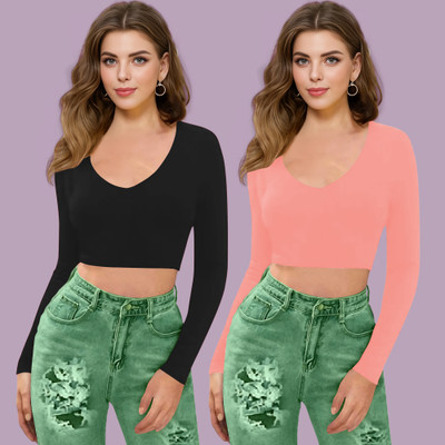NAVYANKAA Casual Solid Women White Top