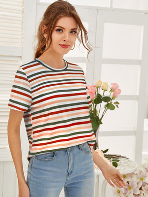 CILIMILI Casual Printed Women Green Top