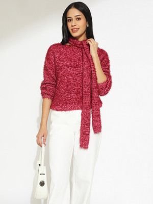 SHOWOFFFF Casual Self Design Women Pink Top