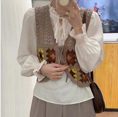 Laxmi Empire Casual Self Design Women Brown Top