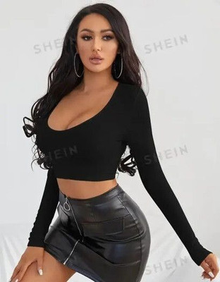 Mcgluwa Casual Solid Women Black Top