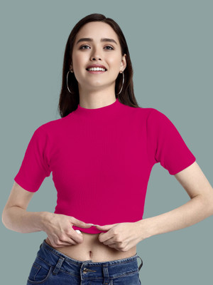 Dream Beauty Fashion Casual Solid Women Pink Top