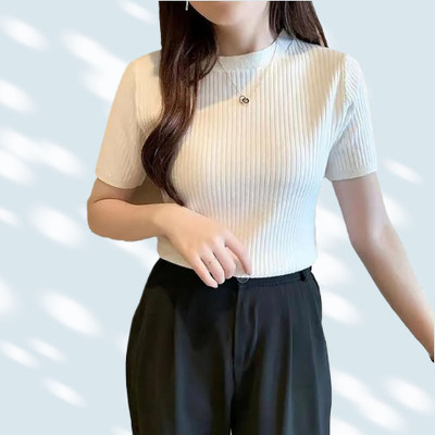 karan gupta Casual Striped Women White Top