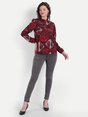 MISCHKA Casual Printed Women Maroon Top