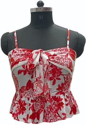 hapl Casual Floral Print Women Red Top