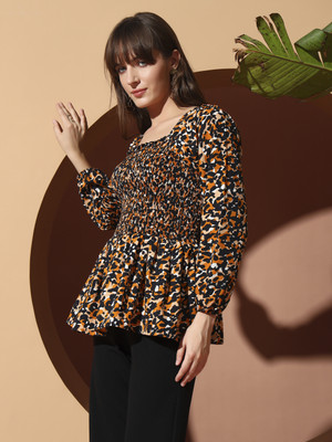 OTABU Casual Printed Women Multicolor Top