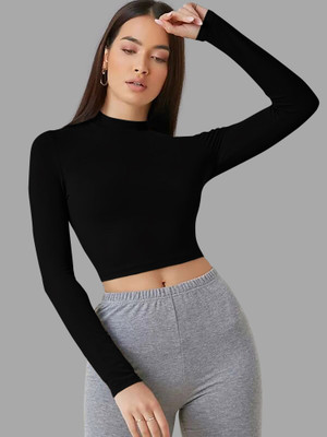 Dream Beauty Fashion Casual Solid Women Black Top