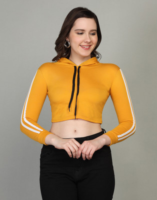 IESHNE LIFESTYLE Casual Striped Women Yellow Top