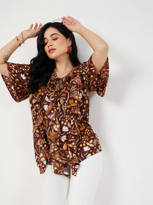 SASSAFRAS Casual Printed Women Multicolor Top