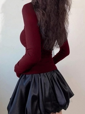 Istyle Can Casual Solid Women Maroon Top