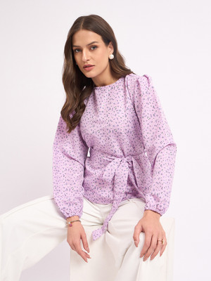 Dressberry Casual Printed Women Purple Top