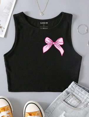 HRG Casual Printed Women Black Top