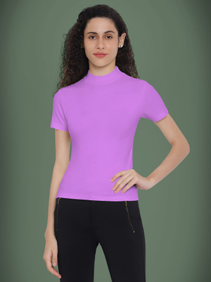 Kashonaa Casual Self Design Women Light Blue Top