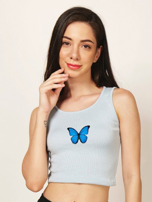 Knite wolf Casual Printed Women Blue Top