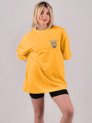 Leotude Casual Printed Women Yellow Top