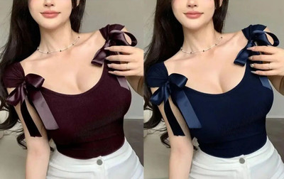 Sovi fashion Casual Solid Women Multicolor Top