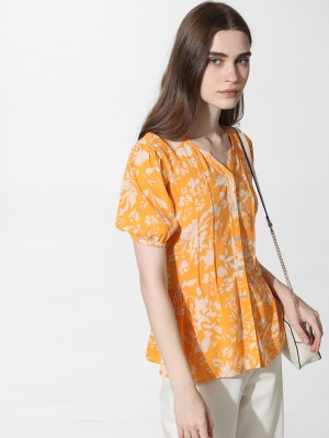 ONLY Casual Printed Women White, Yellow Top