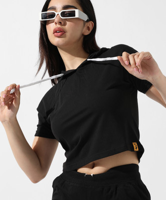 CAMPUS SUTRA Casual Solid Women Black Top