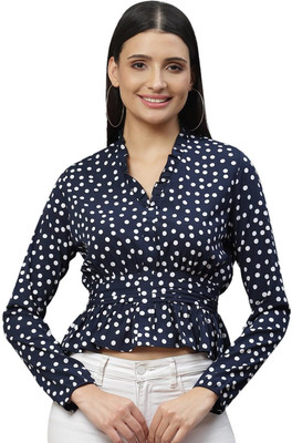 IVES Casual Printed Women Dark Blue, White Top