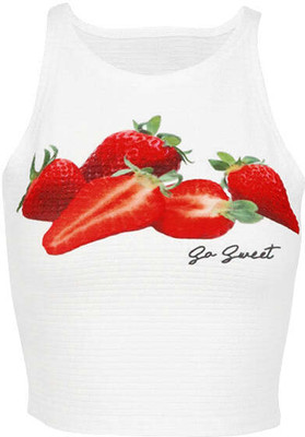 OUTZIDR Casual Printed Women White Top