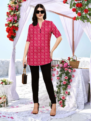 Manthan Creation Casual Washed Women Pink Top
