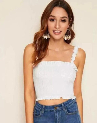 IQRAAR Casual Solid Women White Top