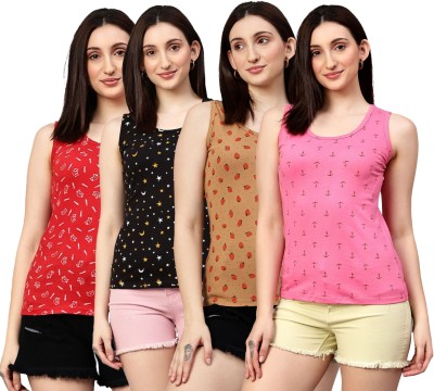 FASHA Casual Graphic Print Women Multicolor Top