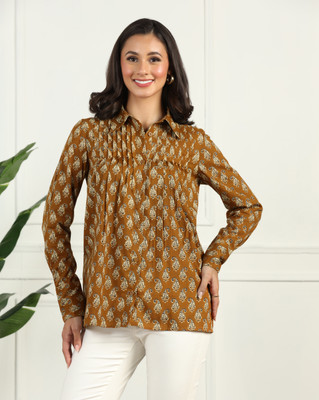 Flystitch Casual Printed Women Yellow Top