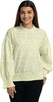 KILLER Casual Printed Women Yellow Top