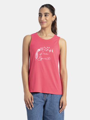 JOCKEY Casual Printed Women Red Top