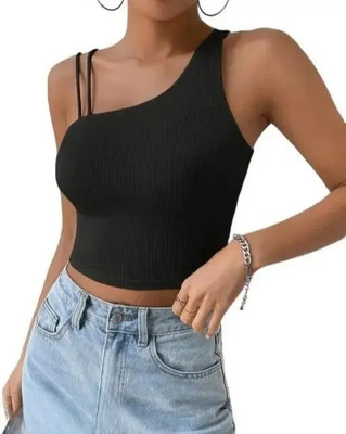 Theasvolks Party Self Design Women Black Top