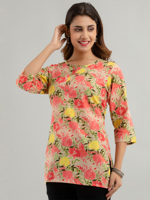 Feranoid Retail Women Floral Print Straight Kurta(Multicolor)