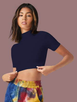 Dream Beauty Fashion Casual Solid Women Dark Blue Top