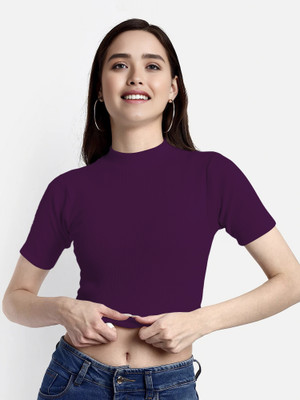 Dream Beauty Fashion Casual Solid Women Purple Top