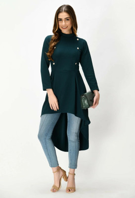 IUGA Party Self Design Women Green Top