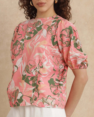 RAREISM Party Floral Print Women Pink Top