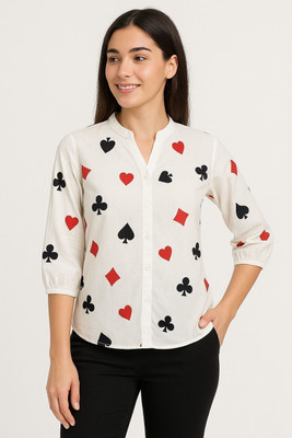 GLENZI Casual Printed Women Multicolor Top