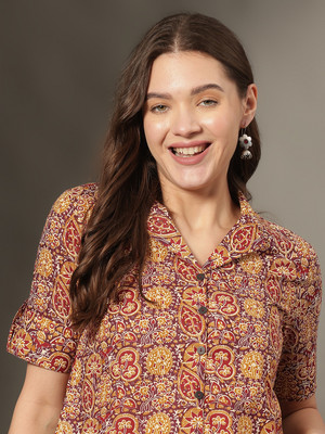 Janakdulari Creation Formal Printed Women Multicolor Top