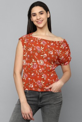 Allen Solly Casual Printed Women Orange Top