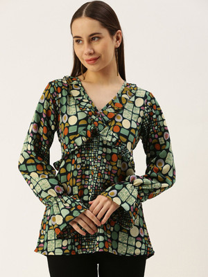 VYMO Casual Printed Women Multicolor Top