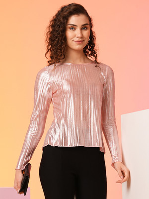 Globus Party Self Design Women Pink Top